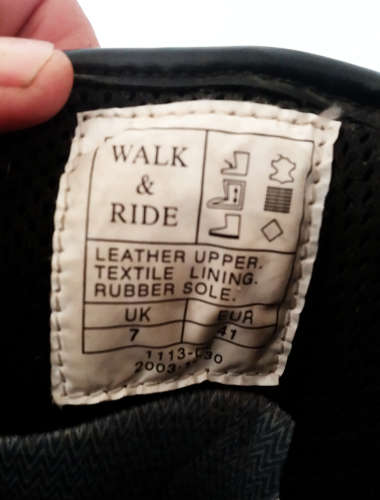 Porelle Walk & Ride bikers black leather boots - Mens