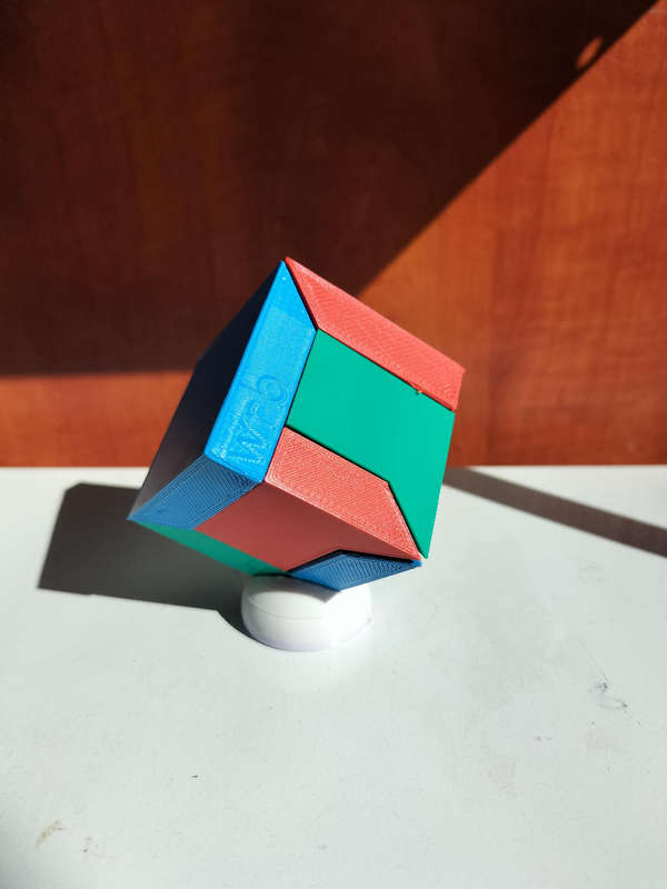 3D printed 3 piece puzzle