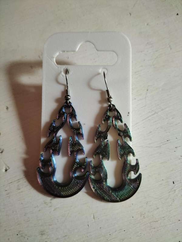 3D Printed Tribal Design Earrings