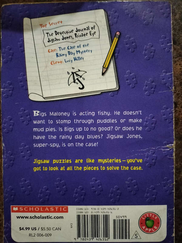 A Jigsaw Jones Mystery - The case of the Rainy Day Mystery