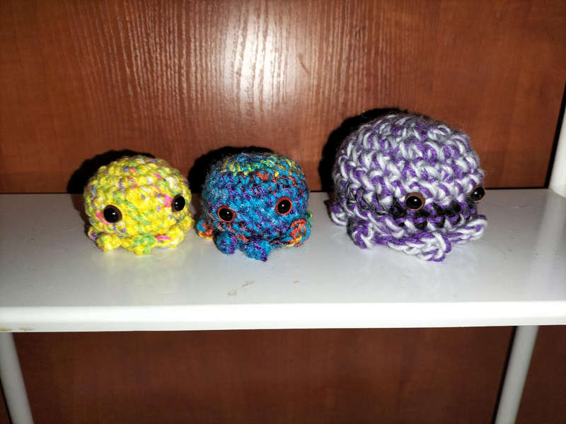 Crochet Octopus plushie x 3