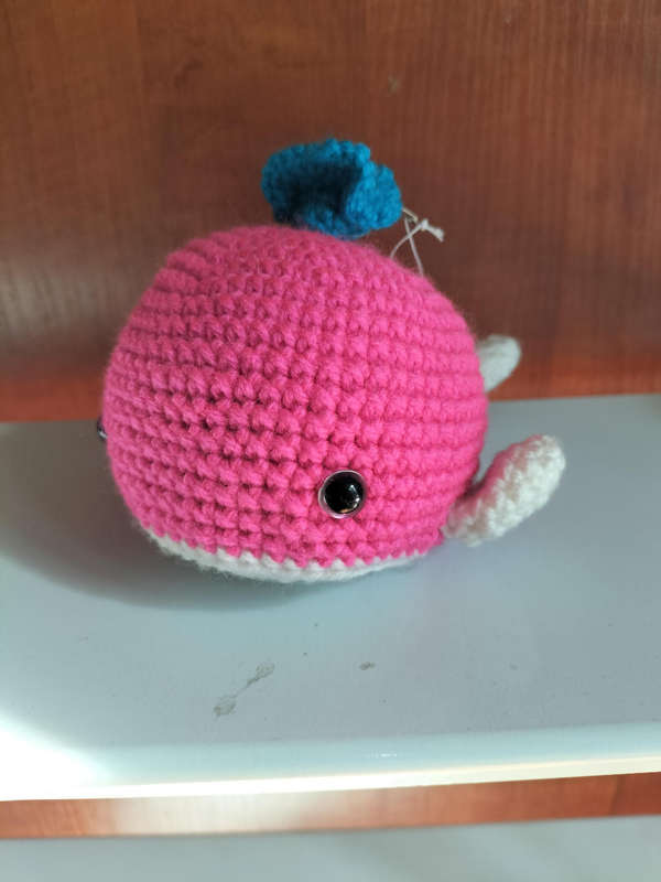 Crochet whale plushie