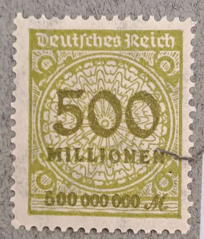1923 Germany Deutsches Reich 500 Millionen Mark Stamp-Hyper Inflation -Unused