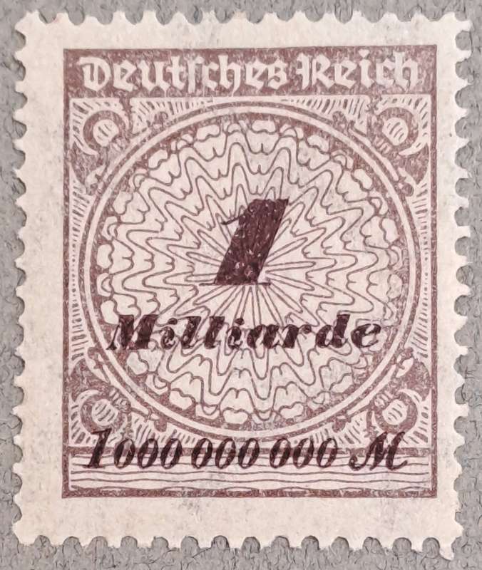 1923 Germany Deutsches Reich 1 Milliarde Mark Stamp-Hyper Inflation -Unused