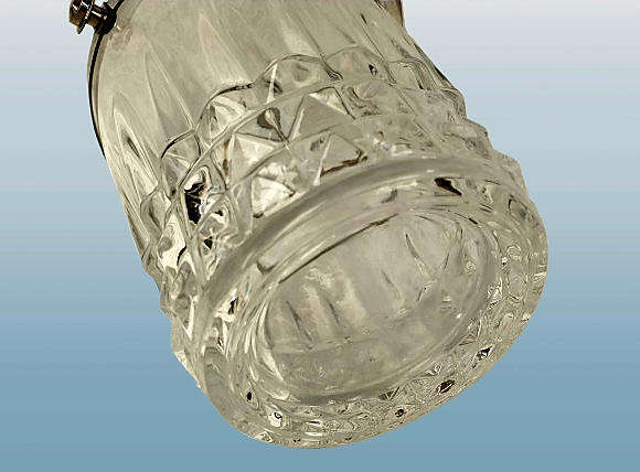 Vintage Cut Glass Ice Bucket with Metal Handle 135x132mm