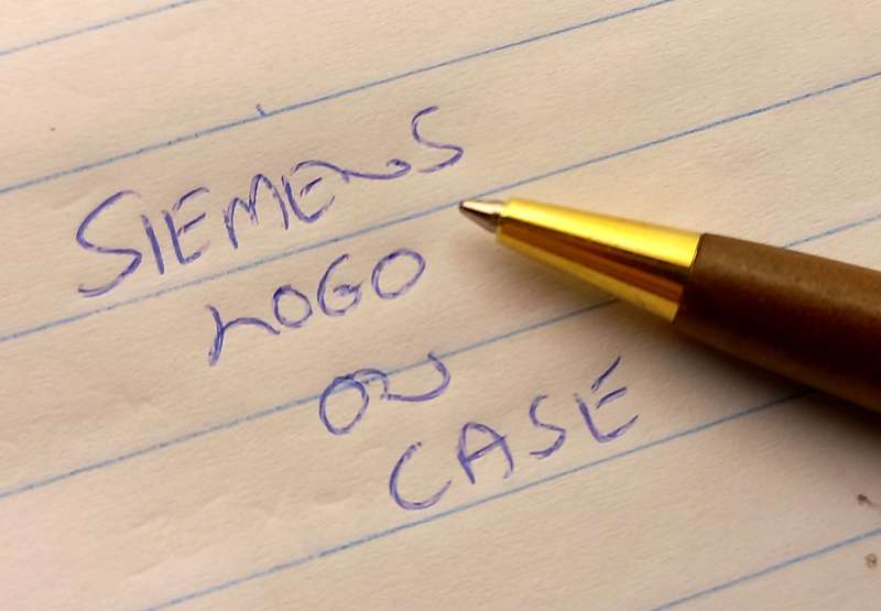 Wood Pen And Pencil set in wood box with sleeve - Siemens Logo on box -Ink is good