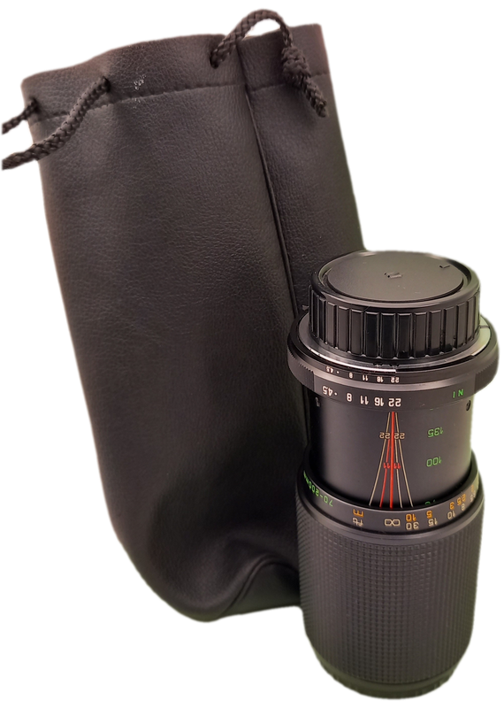 Pre-owned Makinon MC Zoom F70-200m 14,5  - 55mm Auto Focus Lens with bag and caps