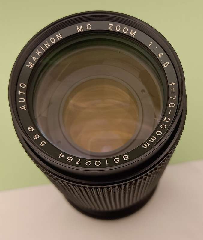 Pre-owned Makinon MC Zoom F70-200m 14,5  - 55mm Auto Focus Lens with bag and caps