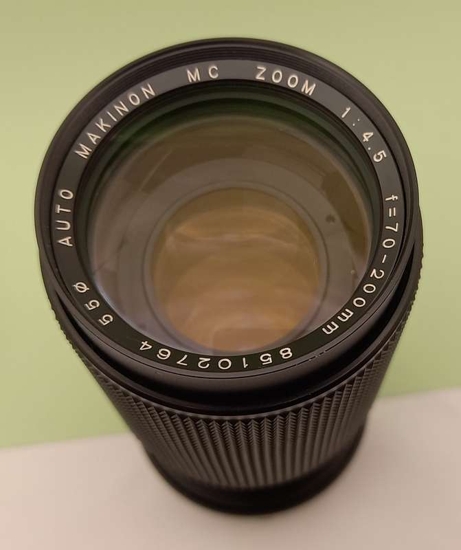Pre-owned Makinon MC Zoom F70-200m 14,5  - 55mm Auto Focus Lens with bag and caps