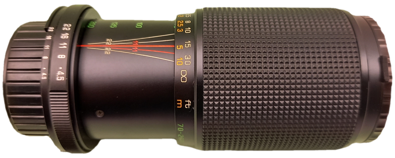 Pre-owned Makinon MC Zoom F70-200m 14,5  - 55mm Auto Focus Lens with bag and caps