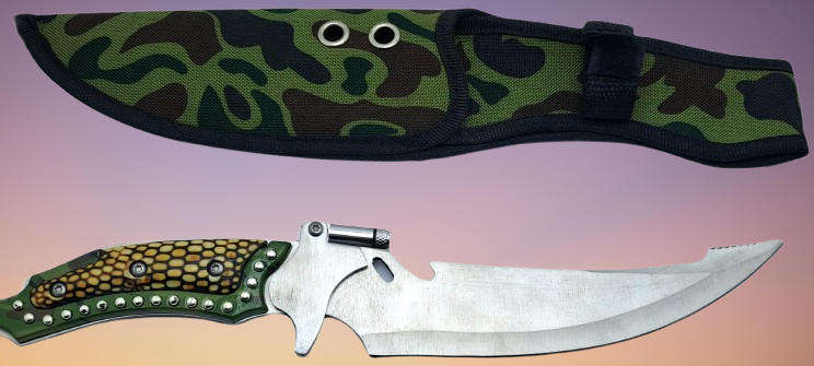 Pre-Owned USA Saber Survival Knife with Canvas Sheath