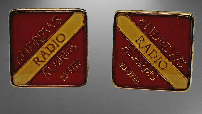 A Pair of Vintage Andrews Radio Alarms - Cufflinks - No Box