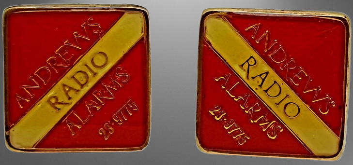 A Pair of Vintage Andrews Radio Alarms - Cufflinks - No Box