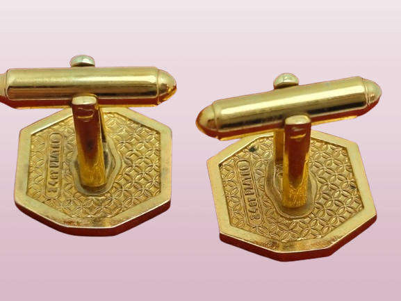 A Pair of Vintage M&R -24ct Plated Cufflinks  -No Box