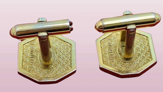 A Pair of Vintage M&R Foundries -24ct Plated Cufflinks  -No Box