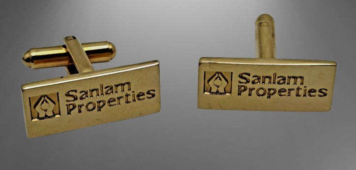 A Pair of Vintage Sanlam Properties Cufflinks  -No Box