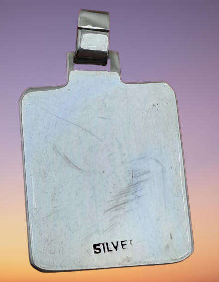 Vintage Sterling Silver Disc Pendant- Unused with No Engraving on It -4,59 Grams