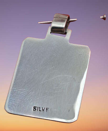 Vintage Sterling Silver Disc Pendant- Unused with No Engraving on It -4,59 Grams