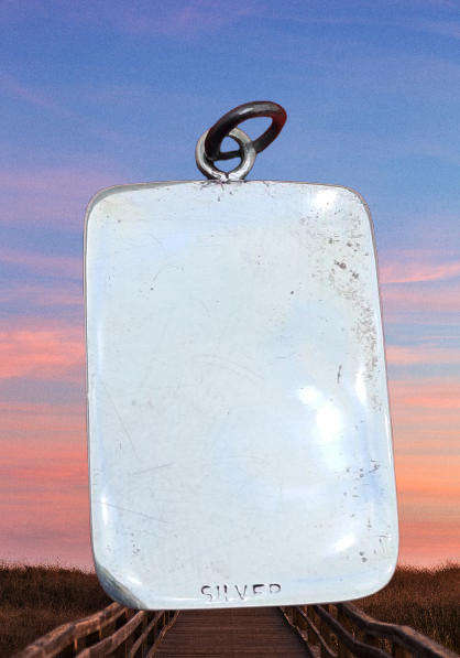 Vintage Sterling Silver Disc with Heidi Pendant- Unused with No Engraving on It -5,85 Grams.