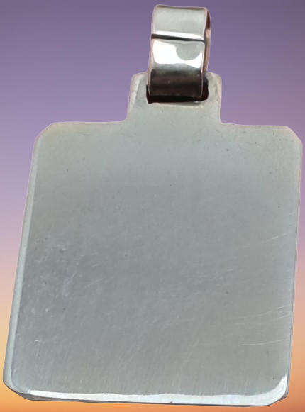 Vintage Sterling Silver Disc Pendant- Unused with No Engraving on It -4,59 Grams
