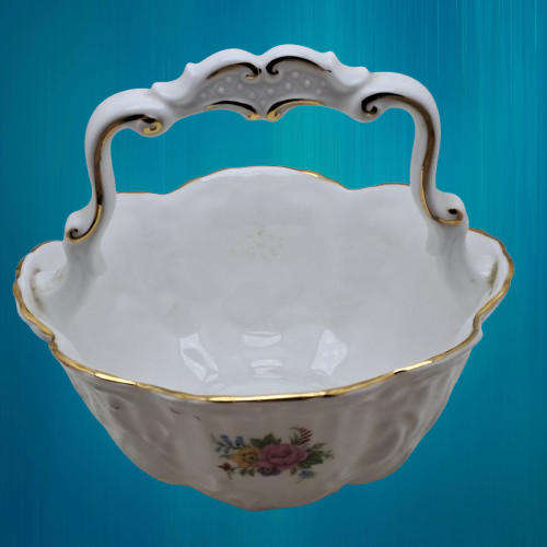 Vintage Queens Rosina Fine Bone China Sugar Basket made in England