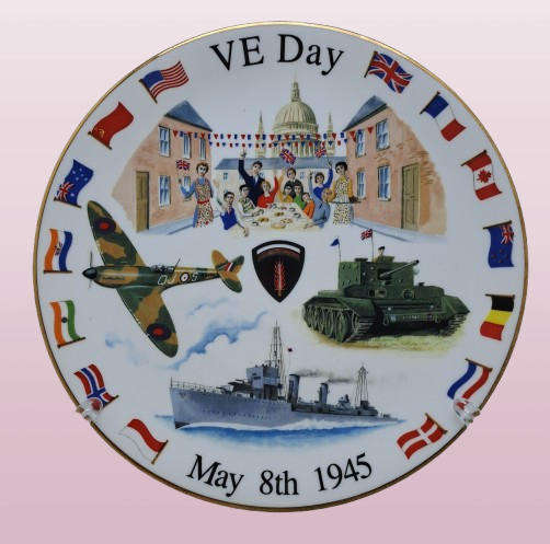 1945-1995 To Commemorate the cessation of the War in Europe and the Far East bone China Sevarg Plate