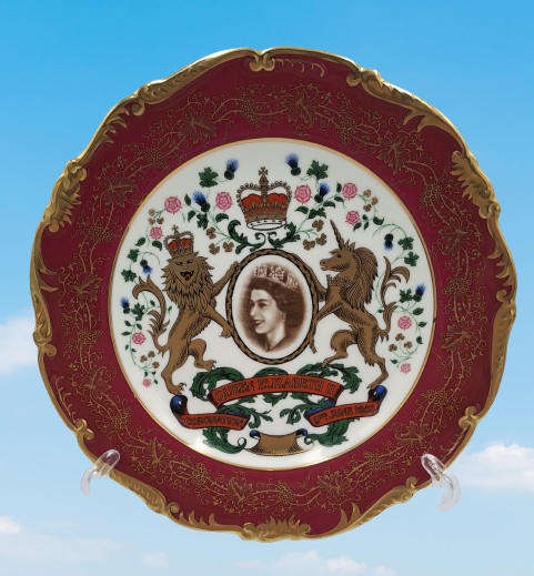 Vintage Coalport Queen Elizabeth II Coronation 2nd July 1953 Bone China Decorative Plate 22cm