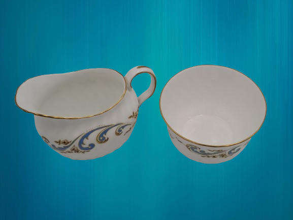 Vintage Royal Grafton MARLBOROUGH Pattern SMALL Sugar Bowl and Creamer -Fine Bone China