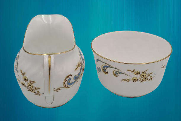 Vintage Royal Grafton MARLBOROUGH Pattern SMALL Sugar Bowl and Creamer -Fine Bone China
