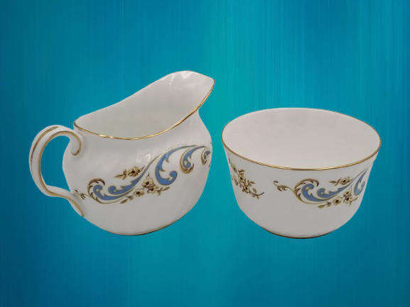 Vintage Royal Grafton MARLBOROUGH Pattern SMALL Sugar Bowl and Creamer -Fine Bone China
