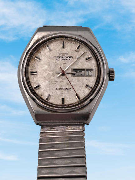Vintage TECHNOS Cougar Mod.2879.2120.354 Mens Automatic Watch -17 Jewels -WORKING