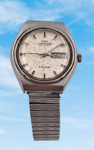 Vintage TECHNOS Cougar Mod.2879.2120.354 Mens Automatic Watch -17 Jewels -WORKING