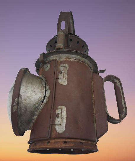 Vintage SAS-SAR Railway Signal Lamp -Not restored-Front lens cracked
