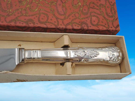 Vintage Silver Plated BREADKNIFE John Turton & Co Sheffield England -Firth Stainless-Boxed -Unused