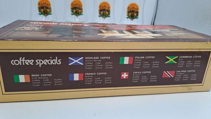 Rare Find - Vintage Dema Coffee Specials set of four glasses in original box