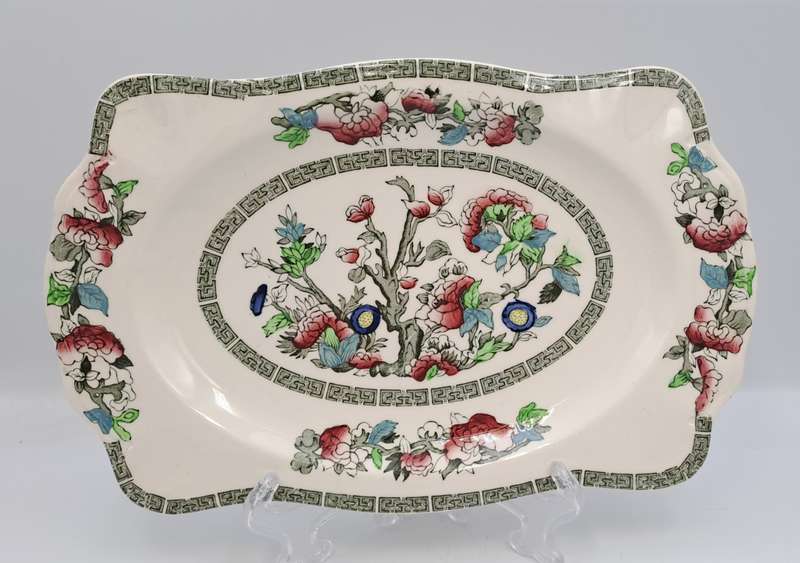 Rare Find Vintage Johnson Bros Indian Tree Sandwich tray-Made in England