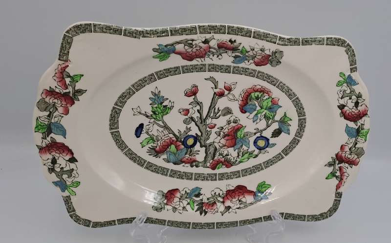 Rare Find Vintage Johnson Bros Indian Tree Sandwich tray-Made in England