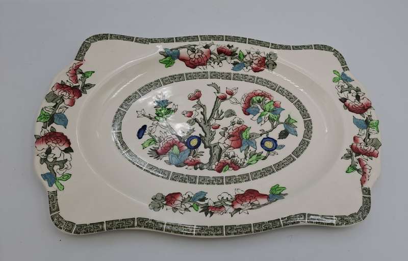 Rare Find Vintage Johnson Bros Indian Tree Sandwich tray-Made in England