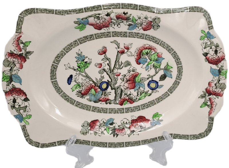 Rare Find Vintage Johnson Bros Indian Tree Sandwich tray-Made in England