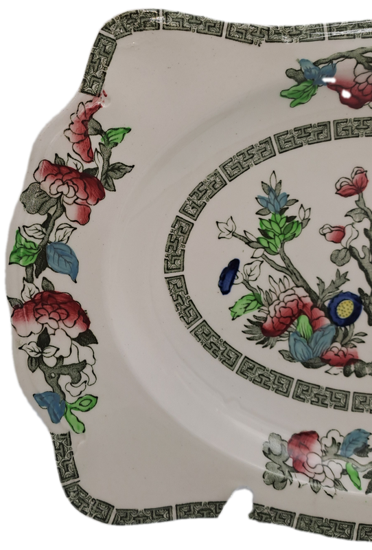 Rare Find Vintage Johnson Bros Indian Tree Sandwich tray-Made in England