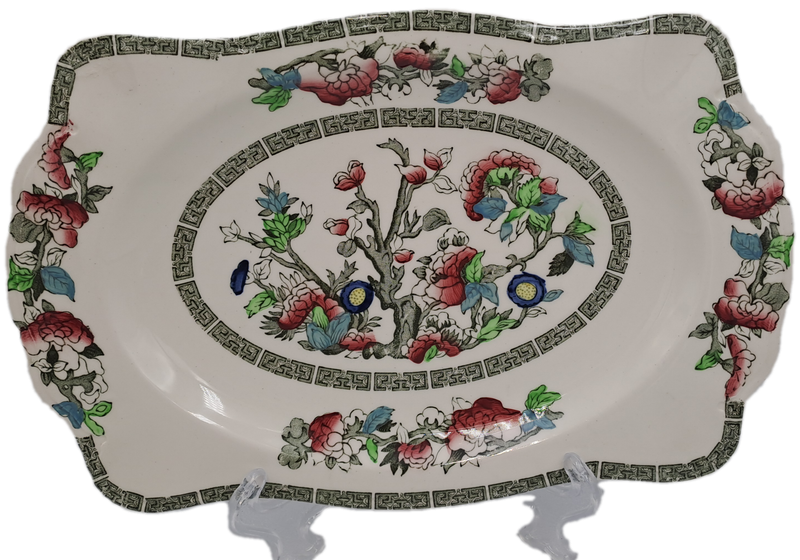Rare Find Vintage Johnson Bros Indian Tree Sandwich tray-Made in England