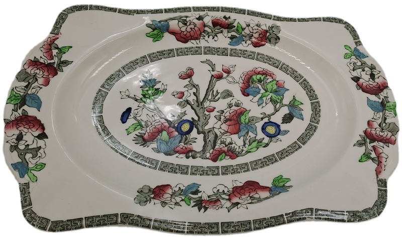 Rare Find Vintage Johnson Bros Indian Tree Sandwich tray-Made in England