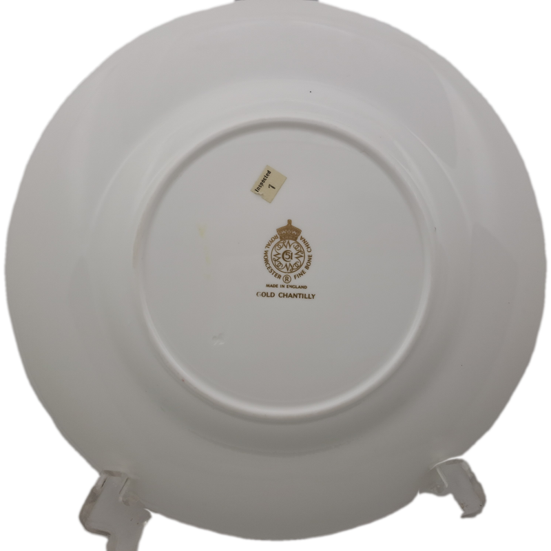 Vintage Royal Worcester Fine Bone China GOLD CHANTILLY Plate 233mm