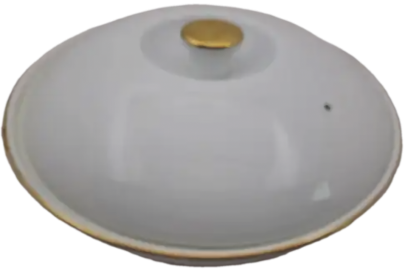 Vintage Royal Worcester Evesham Gold Handle Casserole Baking Dish with lid shape 22 size 3(used)