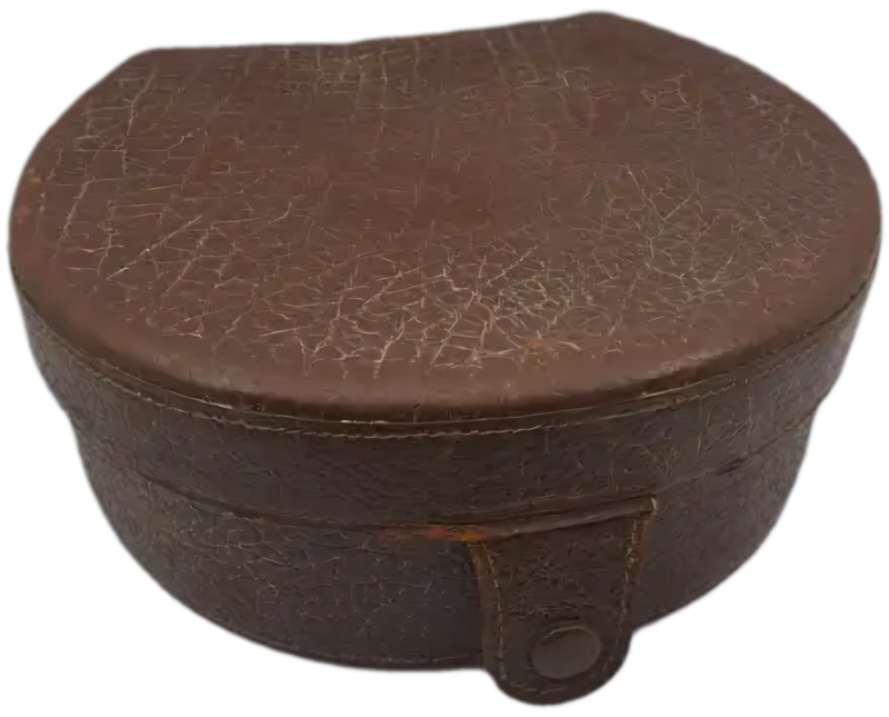 Antique Genuine Leather Colar Box 70x180mm (stain on Inside)