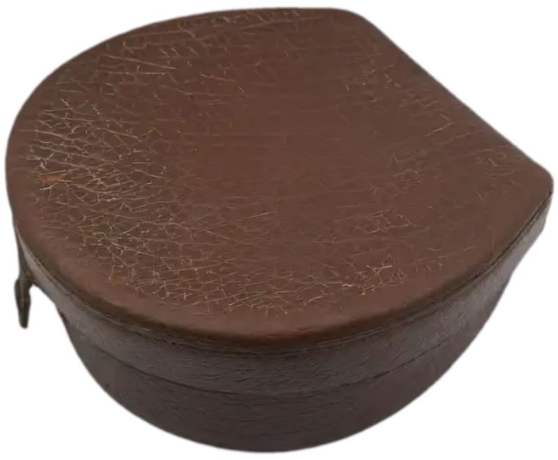 Antique Genuine Leather Colar Box 70x180mm (stain on Inside)