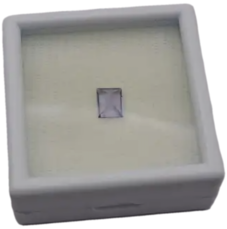 E.G.L Certified 0,907ct Natural Tanzanite -Baguette-Blue-Violet,Eye Clean,-full report -in Capsule