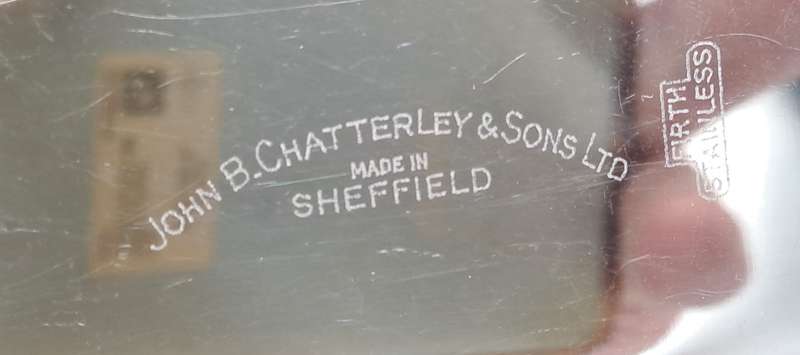 Antique John B.Chatterley & Sons Ltd. Carving Set - Kings Pattern -Firth Stainless-Sheffield England