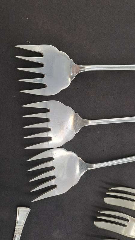 10 Pieces of Vintage Angora Silverplate Cutlery registered Rd.829600-Made In England