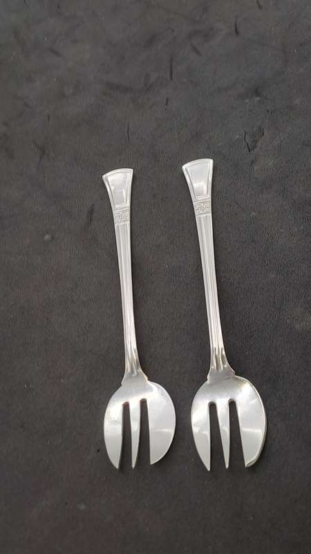 10 Pieces of Vintage Angora Silverplate Cutlery registered Rd.829600-Made In England
